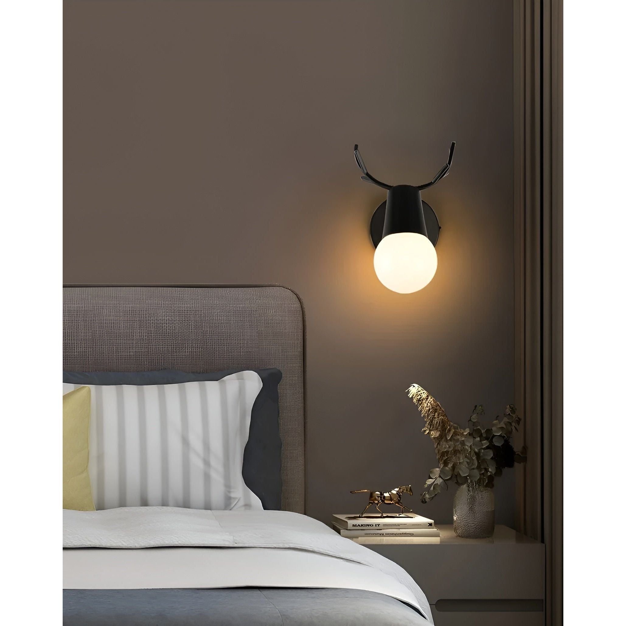 AntlerSpark Licht - Nordische Macaron Geweih LED Wandlampe Elegare