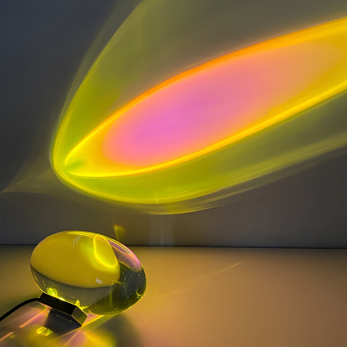 Längliche Tischlampe – Modernes Design | Warmes Stimmungslicht für Wohn- & Schlafzimmer