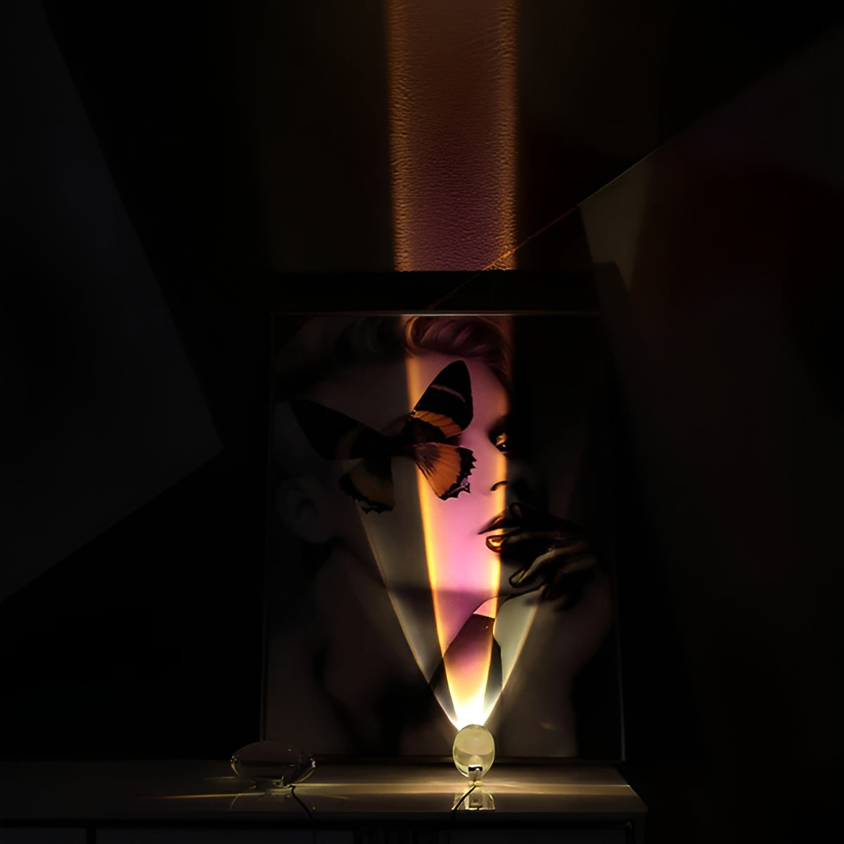 Längliche Tischlampe – Modernes Design | Warmes Stimmungslicht für Wohn- & Schlafzimmer