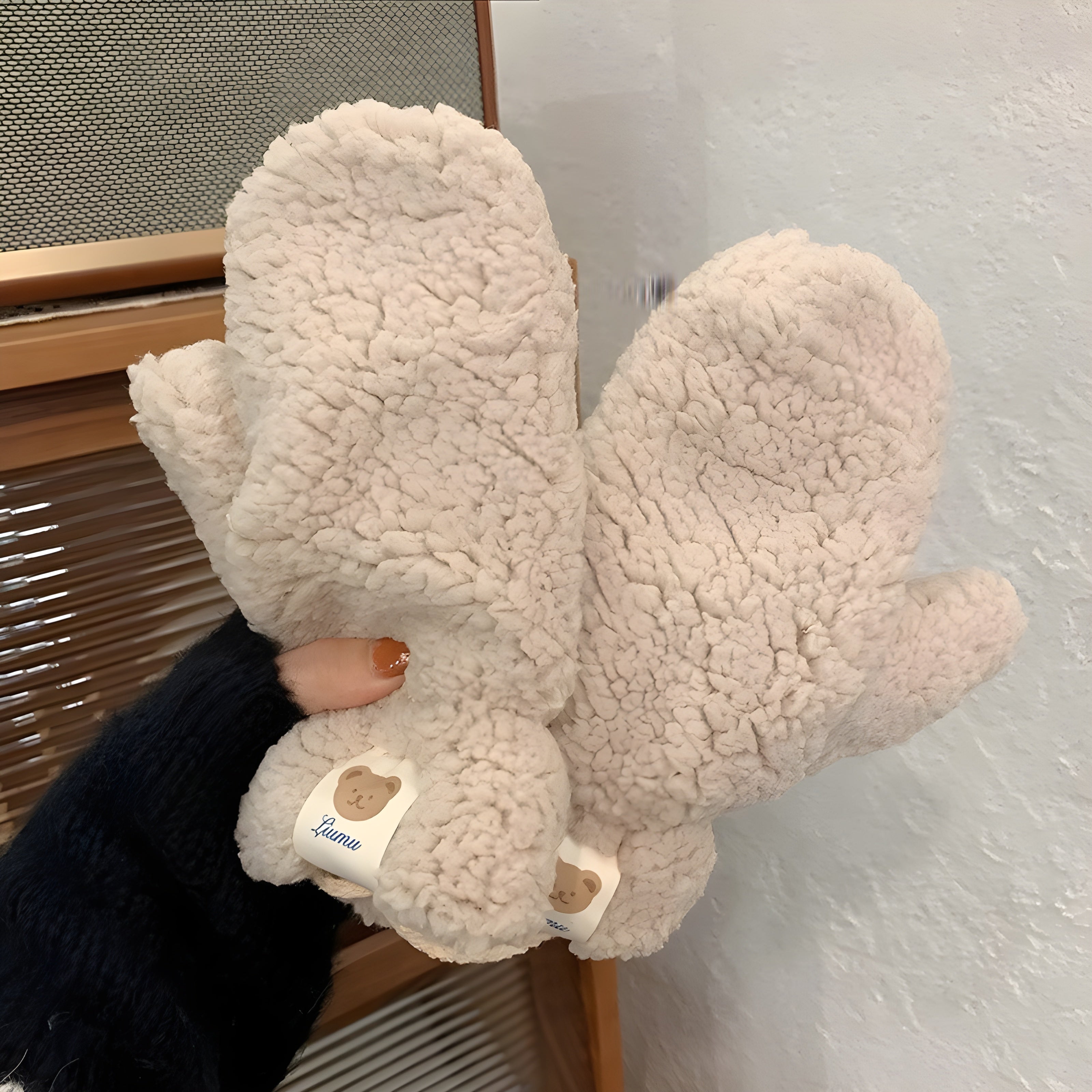 FurryBear Fausthandschuhe - Warme Bären Damenhandschuhe