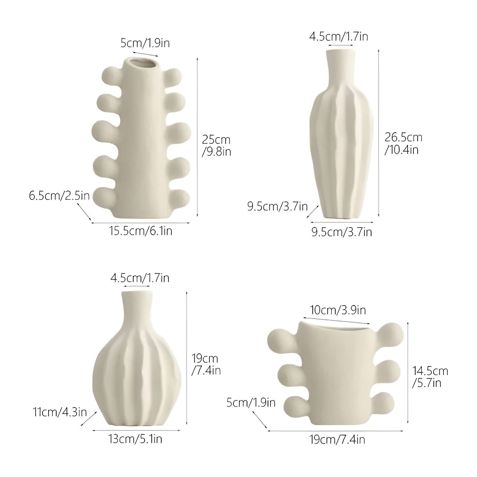 NordicBloom Vase - Minimalistische Unglasierte Keramikvase im Nordischen Design - Elegare