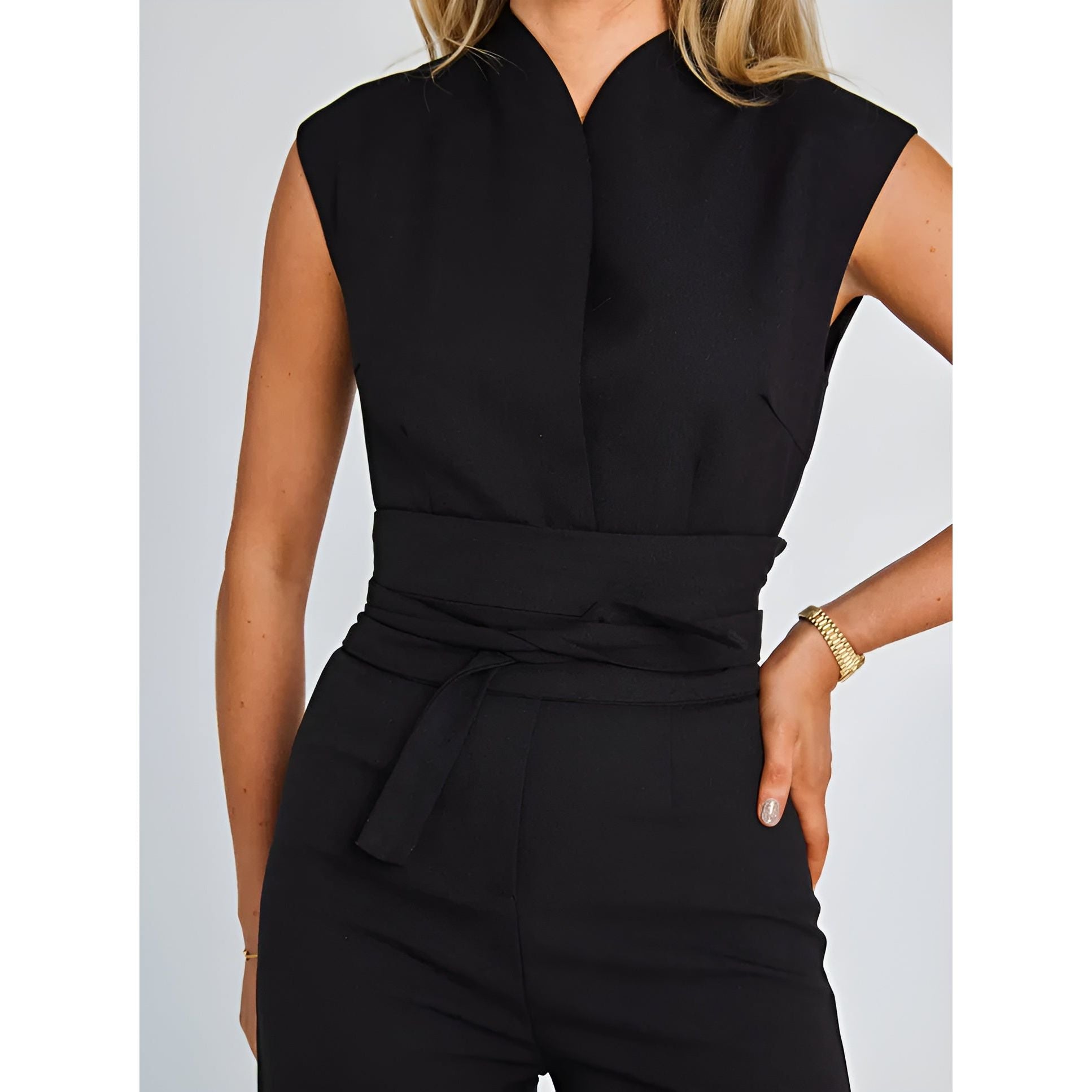 Elsie Jumpsuit - Bequemer und Eleganter ärmelloser Jumpsuit mit Verstellbarer Taille - Elegare