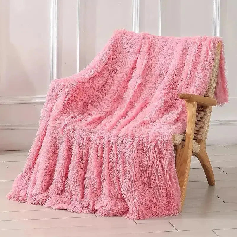 Balia | Dekorativen Kunstpelz | Kuscheldecke | Winterdecke - Elegare - DEA142 -  Rosa-160x200cm 