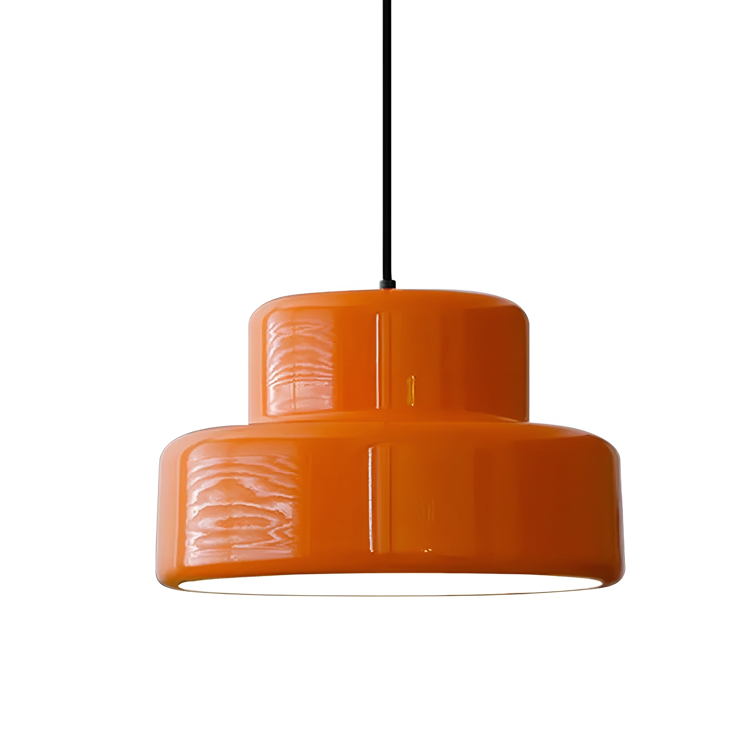 Bauhaus-Hängelampe – Vintage Optik in Orange | Stilvolle Pendelleuchte für Ihr Zuhause