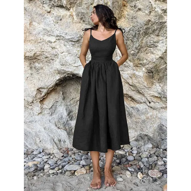 Jana Dress - Rückenfreies Sommerkleid mit verstellbaren Trägern Elegare