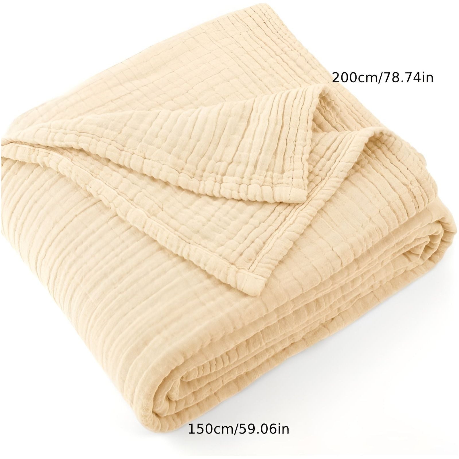 BreezeCotton Blanket - Breathable Hypoallergenic Cotton Muslin Blanket Elegare