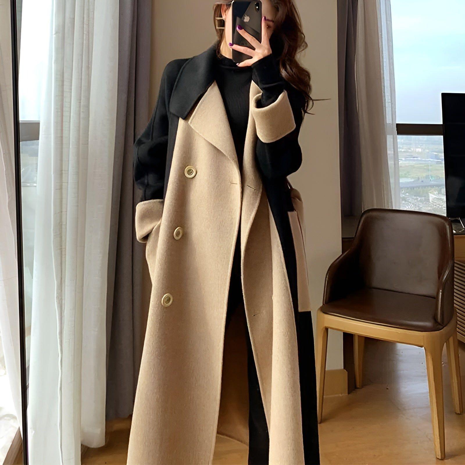 Jolina Mantel – Stilvoller Winter-Trenchcoat mit Taschen für Damen