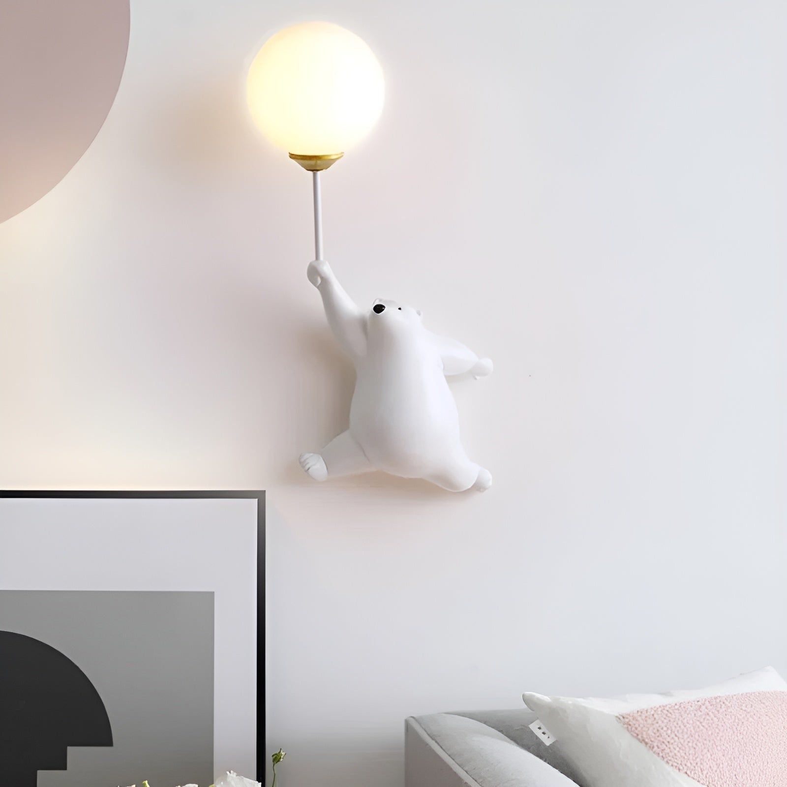 CartoonBear Wandlampe - Teddy-Bär Cartoon Wandlampe für Kinderzimmer Elegare