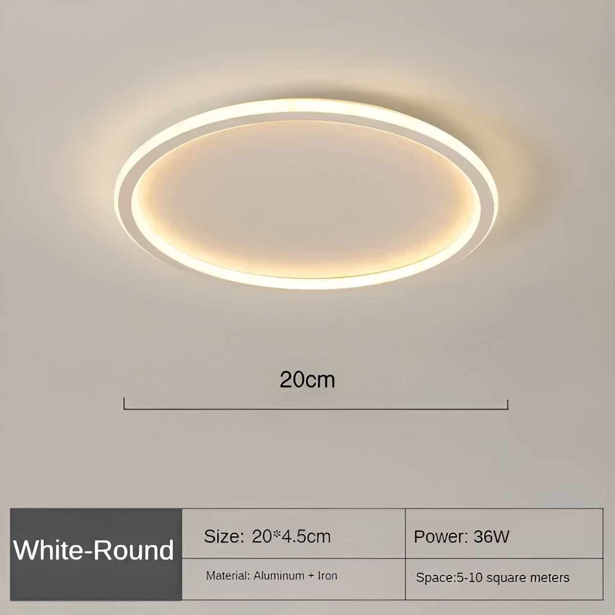 CircleBright Light - Minimalistische Runde Deckenleuchte für Ihr Zuhause Elegare