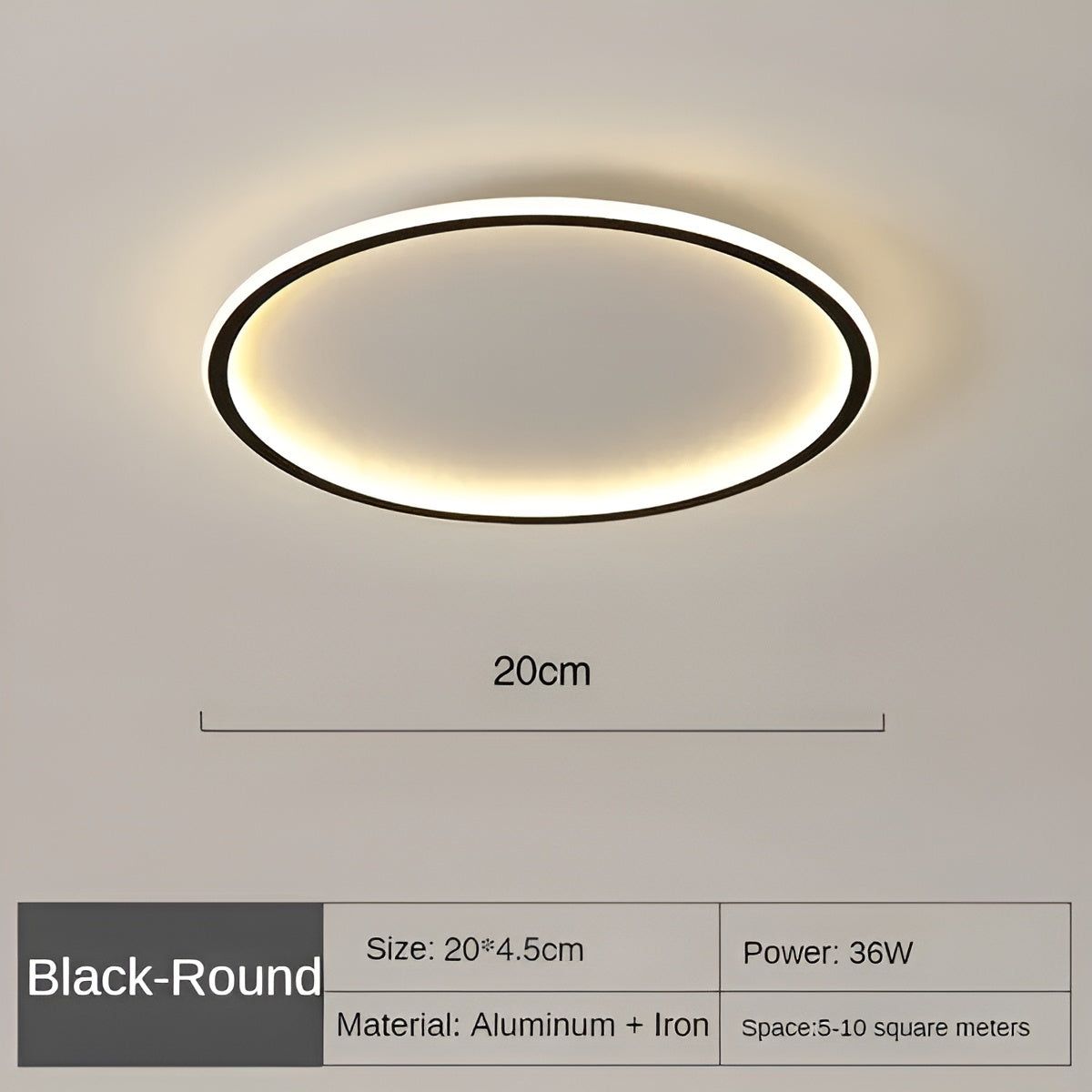 CircleBright Light - Minimalistische Runde Deckenleuchte für Ihr Zuhause Elegare