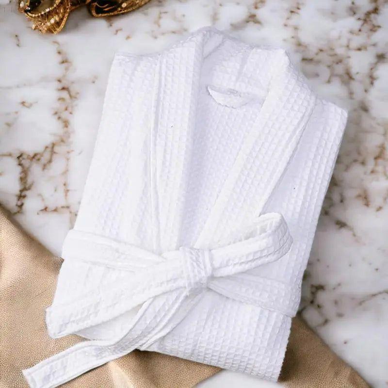 Classic Turkish Cotton Waffle Bathrobe veloravault