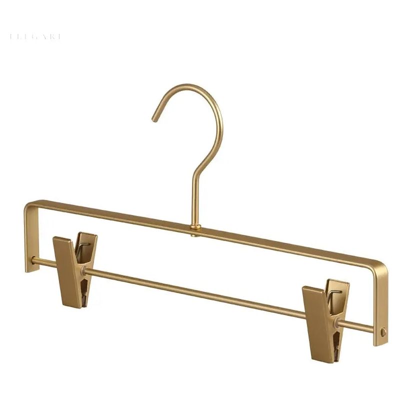 Clip Ease - Elegante Matte Hosenbügel (1+4 Stück) - Elegare - DEA165 -  Gold 