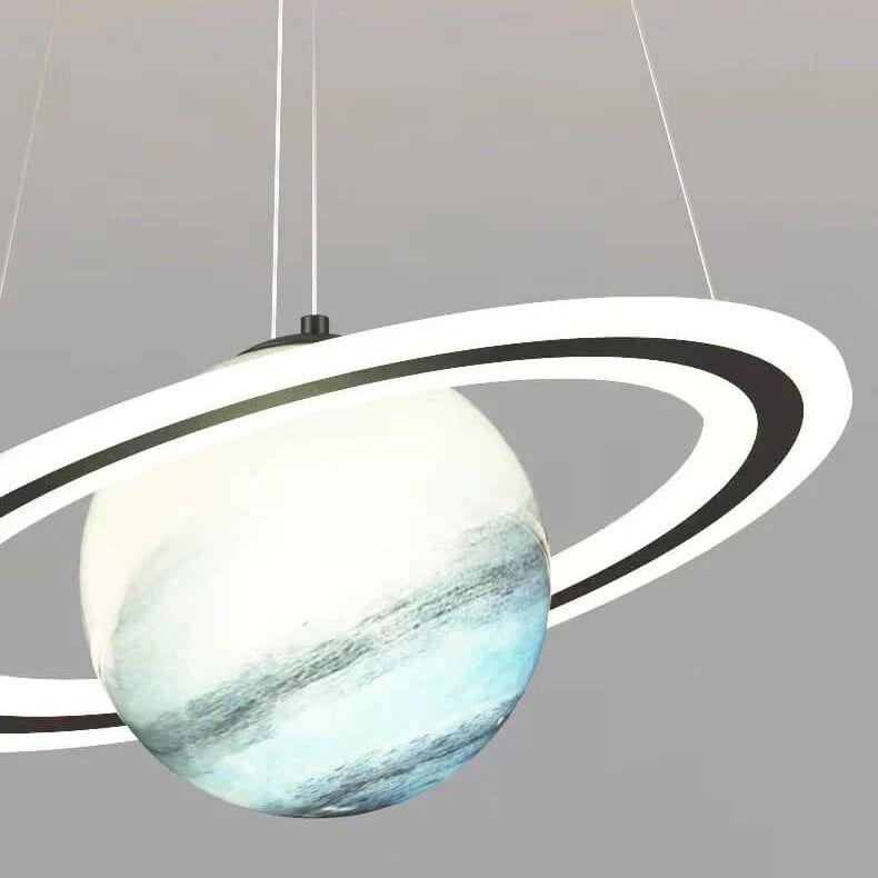 SpaceShine Light - Moderne Weltraum-Planet LED Pendelleuchte