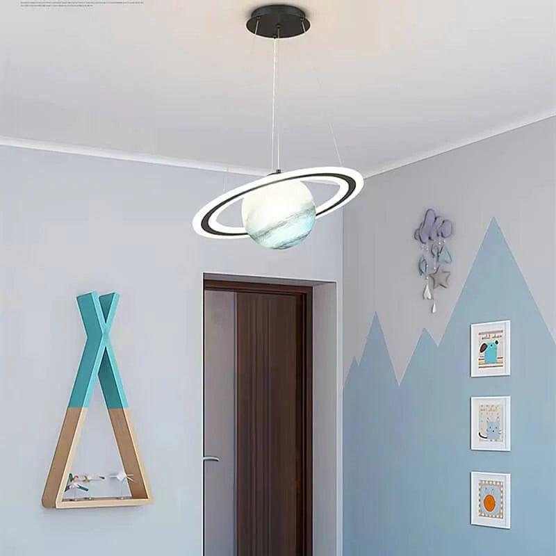 SpaceShine Light - Moderne Weltraum-Planet LED Pendelleuchte