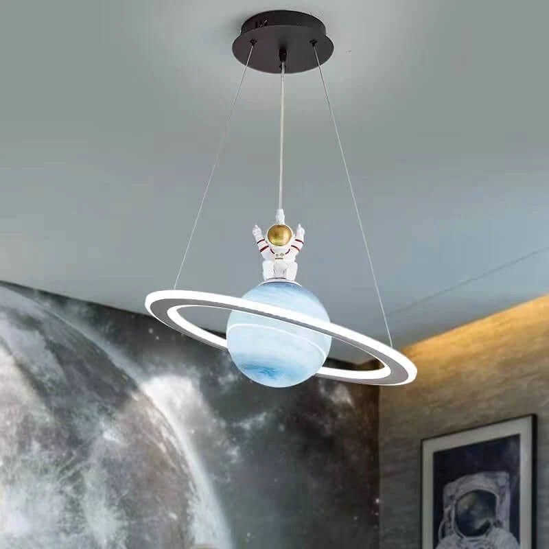 SpaceShine Light - Moderne Weltraum-Planet LED Pendelleuchte