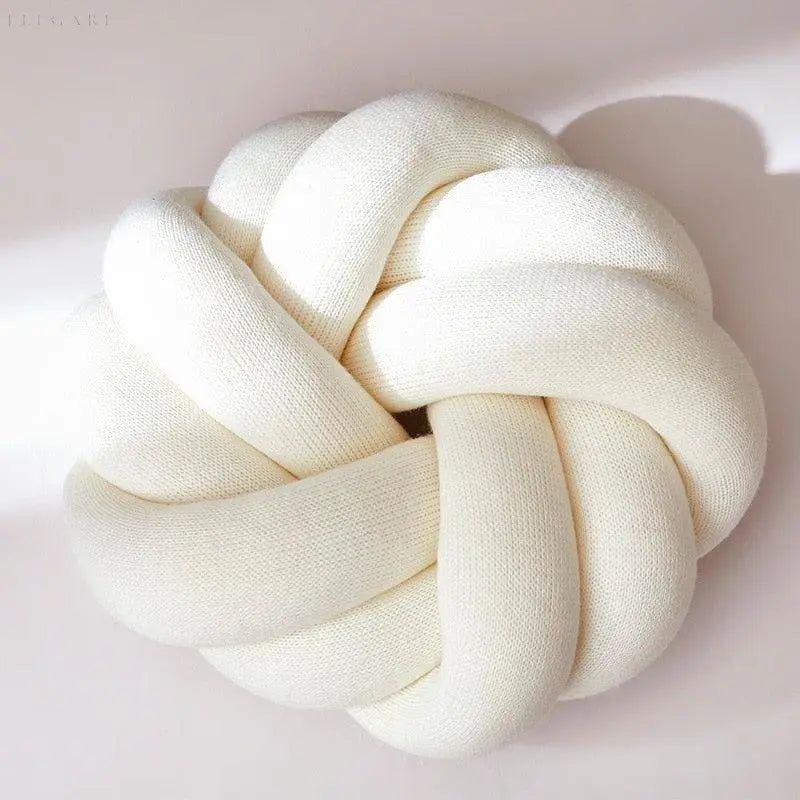 Cotton Knot Pillow - Baumwollknoten-Kissen - Elegare - DEA011 -  Weiß 