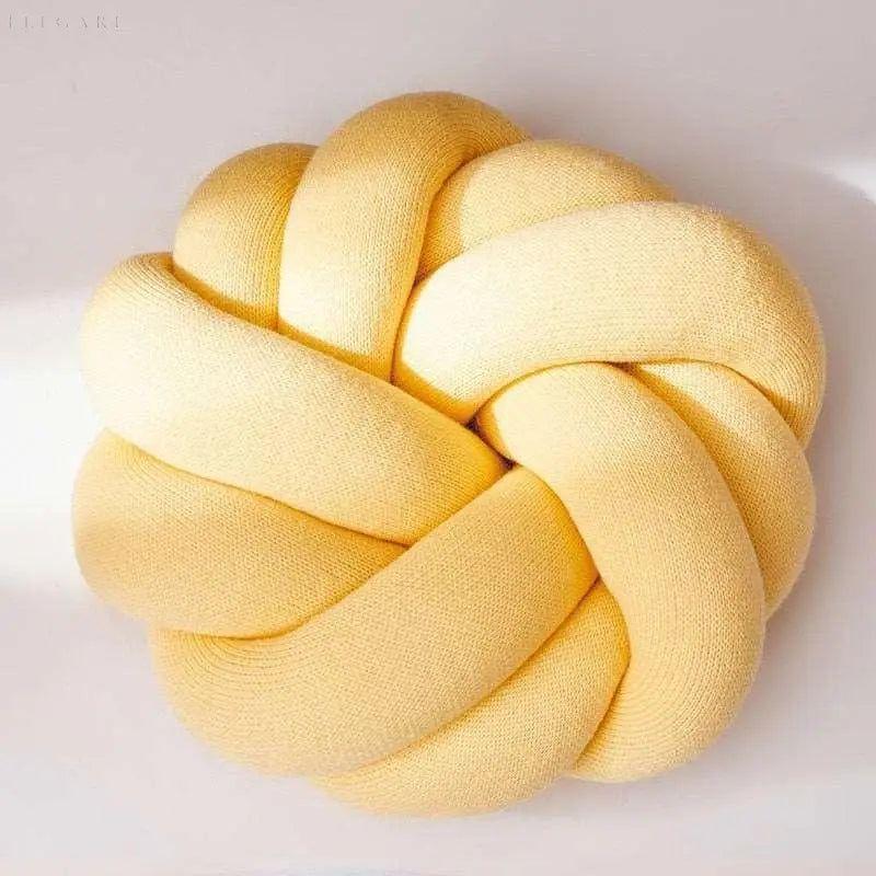 Cotton Knot Pillow - Baumwollknoten-Kissen - Elegare - DEA011 -  Gelb 