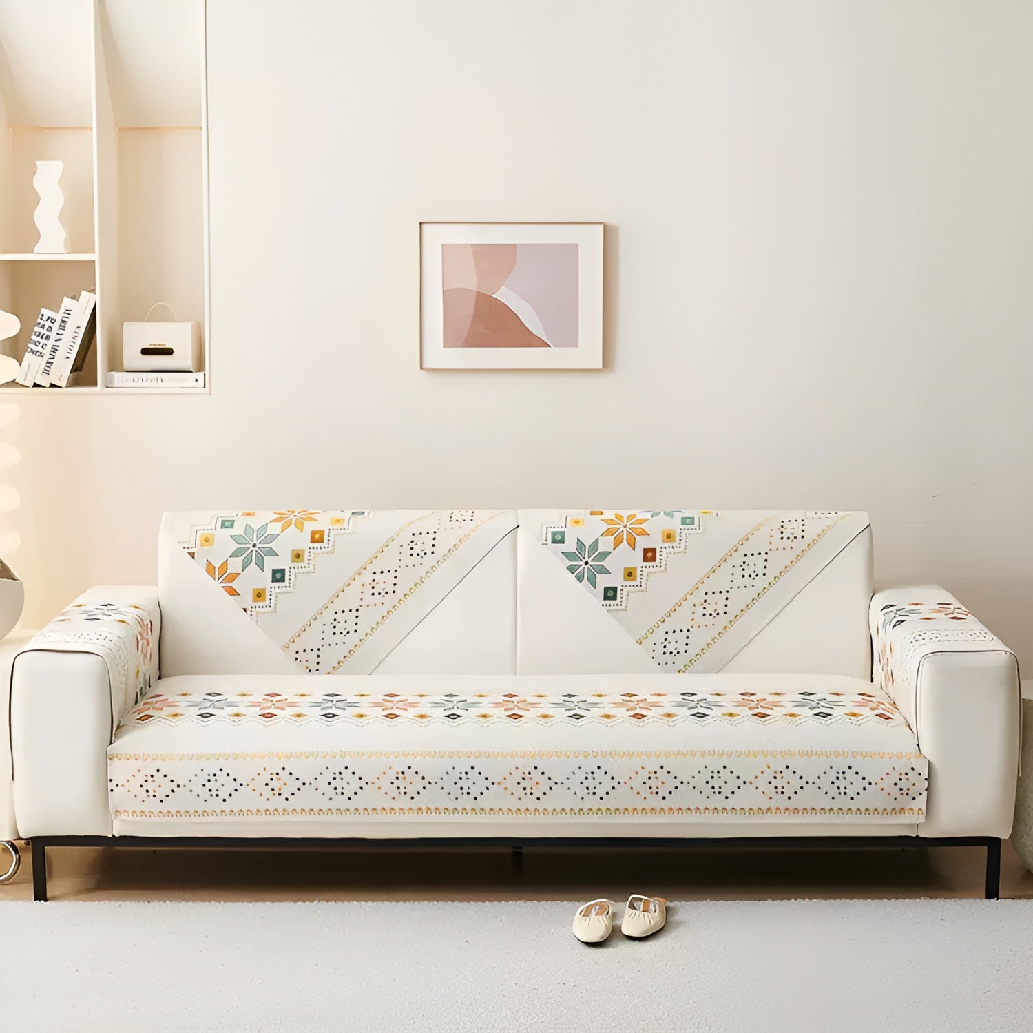 Sofabezug im Boho-Stil – Elastisch & Ganzjährig Nutzbar | Schützt und Verleiht Neue Optik