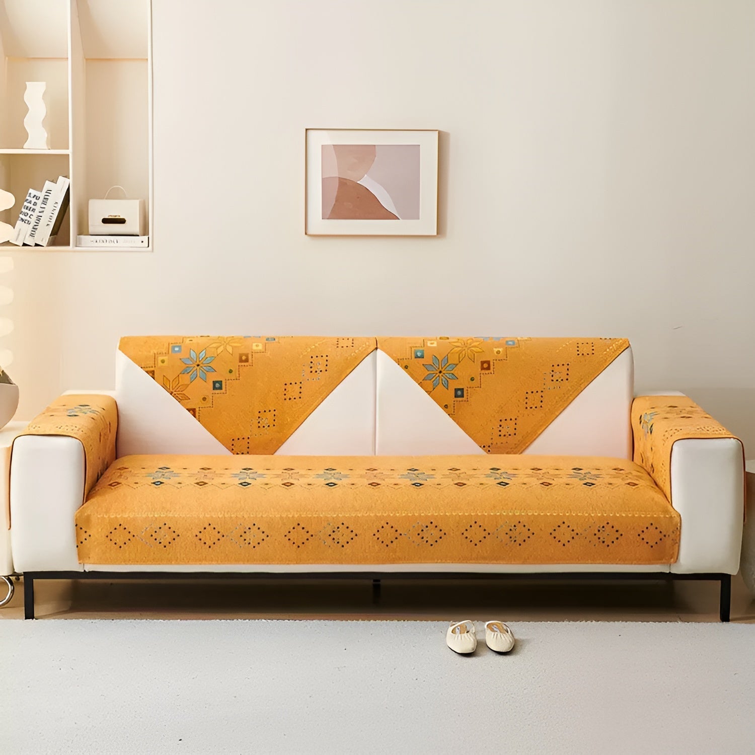 Sofabezug im Boho-Stil – Elastisch & Ganzjährig Nutzbar | Schützt und Verleiht Neue Optik