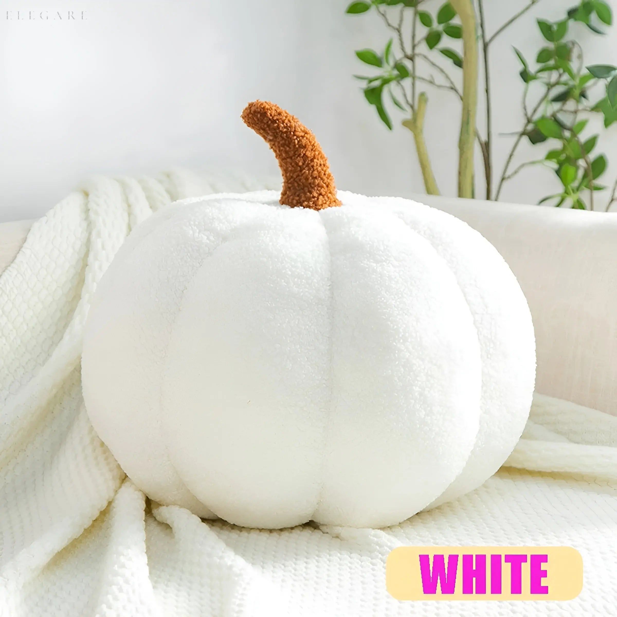 CozyPumpkin Pillow - Weiches Halloween-Kürbis-Kissen Plüschtier für Kinder Elegare