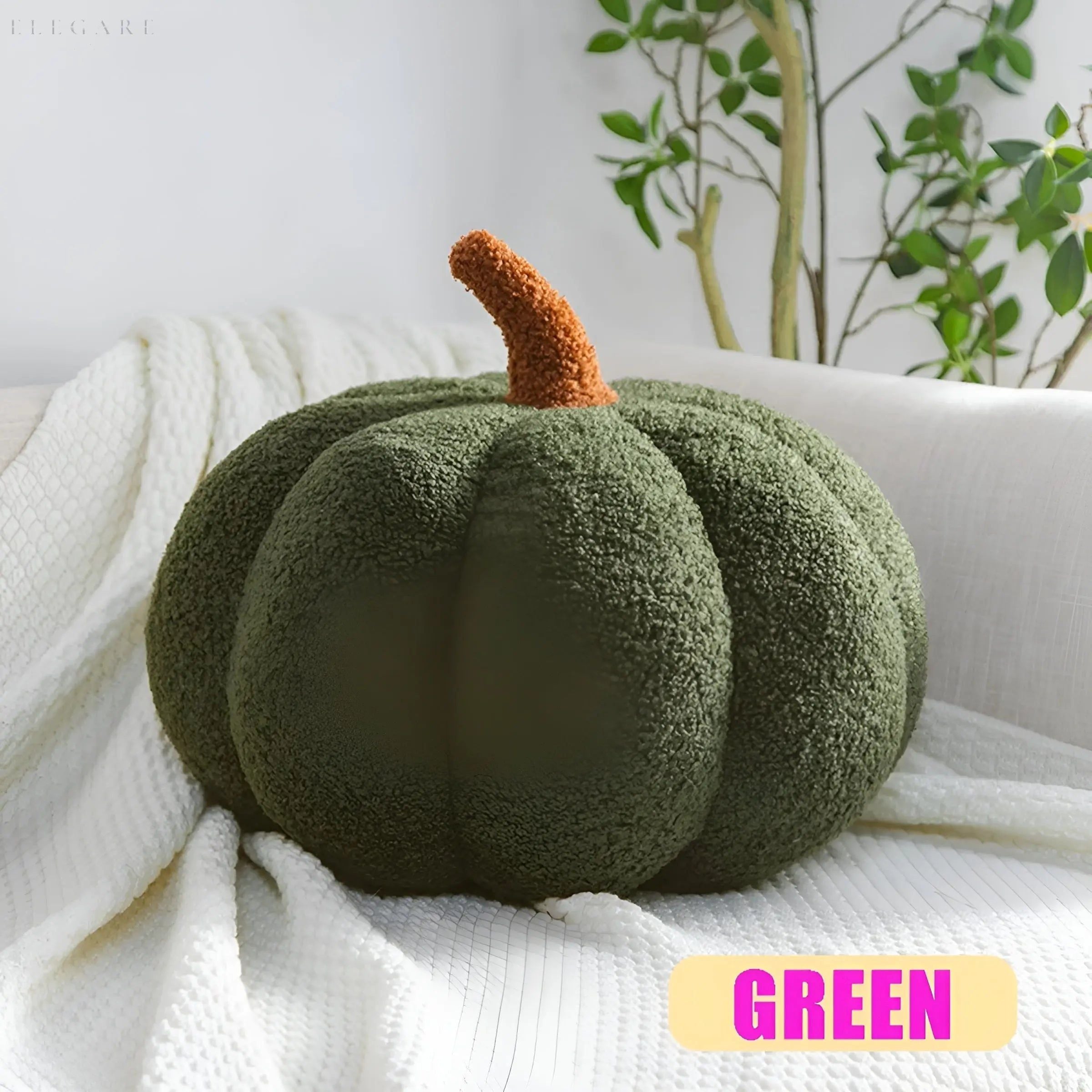 CozyPumpkin Pillow - Weiches Halloween-Kürbis-Kissen Plüschtier für Kinder Elegare