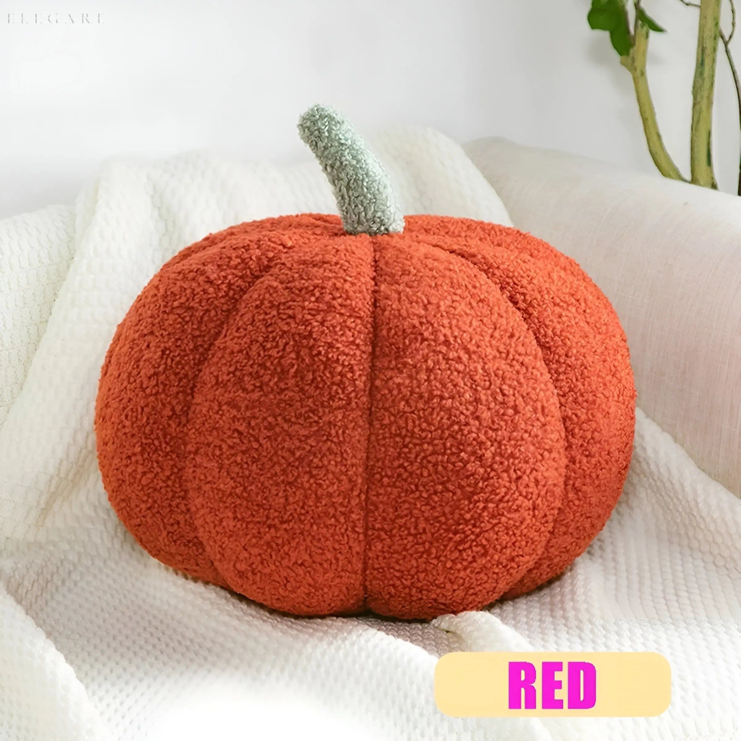 CozyPumpkin Pillow - Weiches Halloween-Kürbis-Kissen Plüschtier für Kinder Elegare