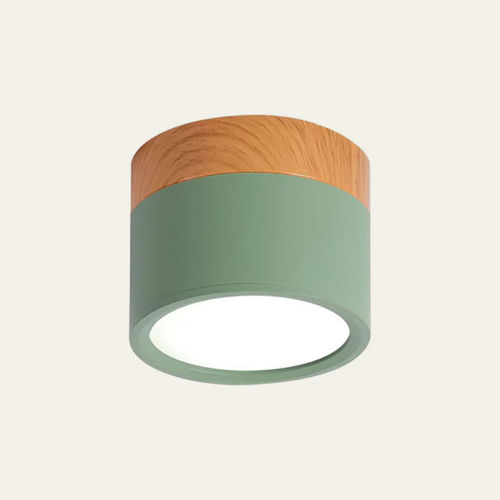 Cylinda LED-Deckenleuchte Wohnzimmer mit Holzdetail – energiesparende Innenbeleuchtung, Ansicht 16