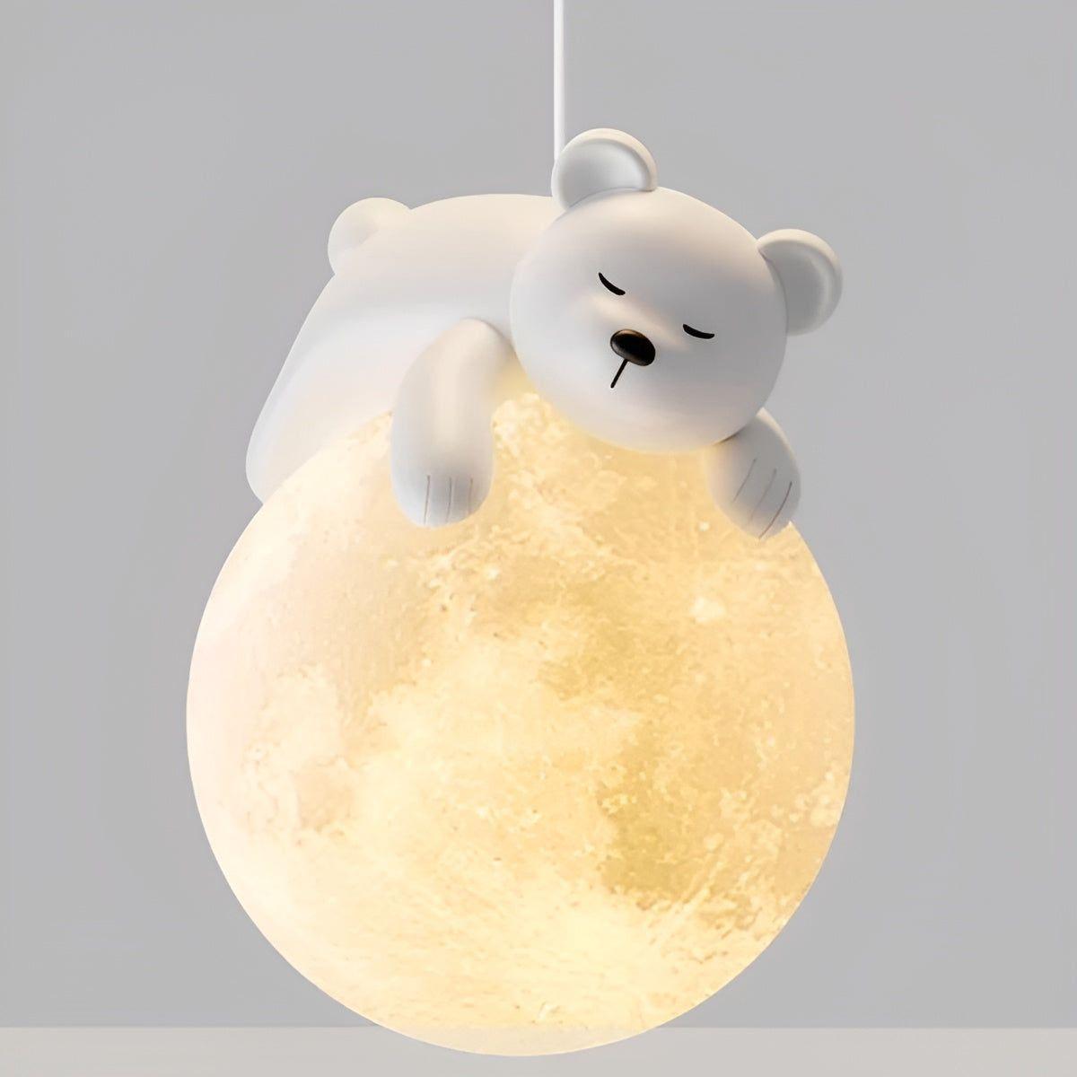 KidBright Light - Kreative Cartoon-Tier-Mond-Pendelleuchte