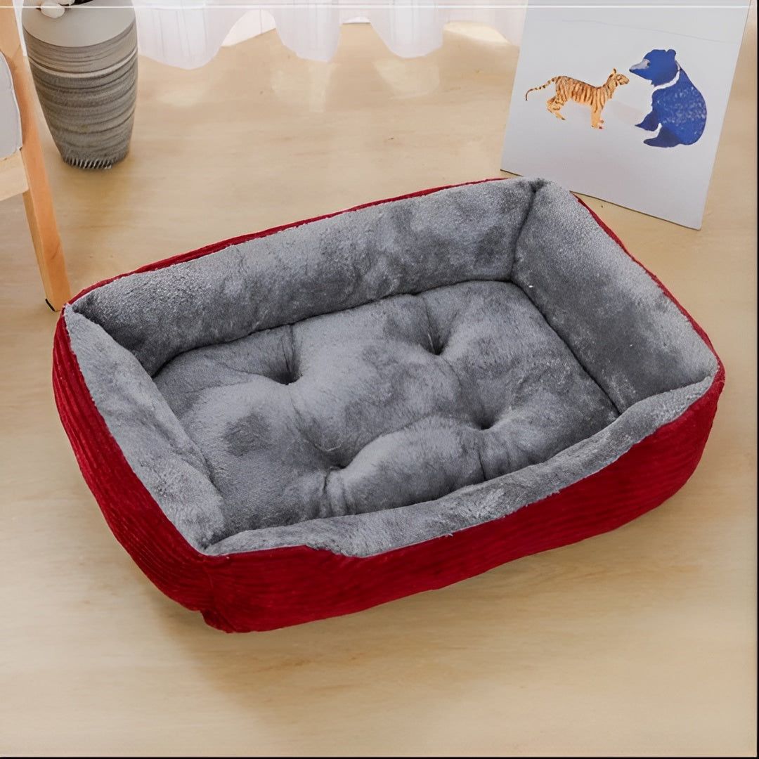 DreamPaw Bed - Weiches Kissen Luxus Plüsch Haustierbett Elegare