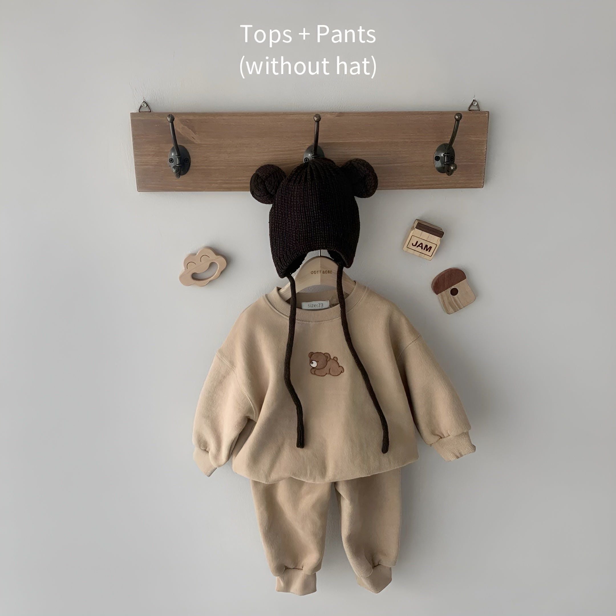 Playful Bear - Bequem gestickt Passendes Bären-Set für Babys (Pullover + Hose) - Elegare