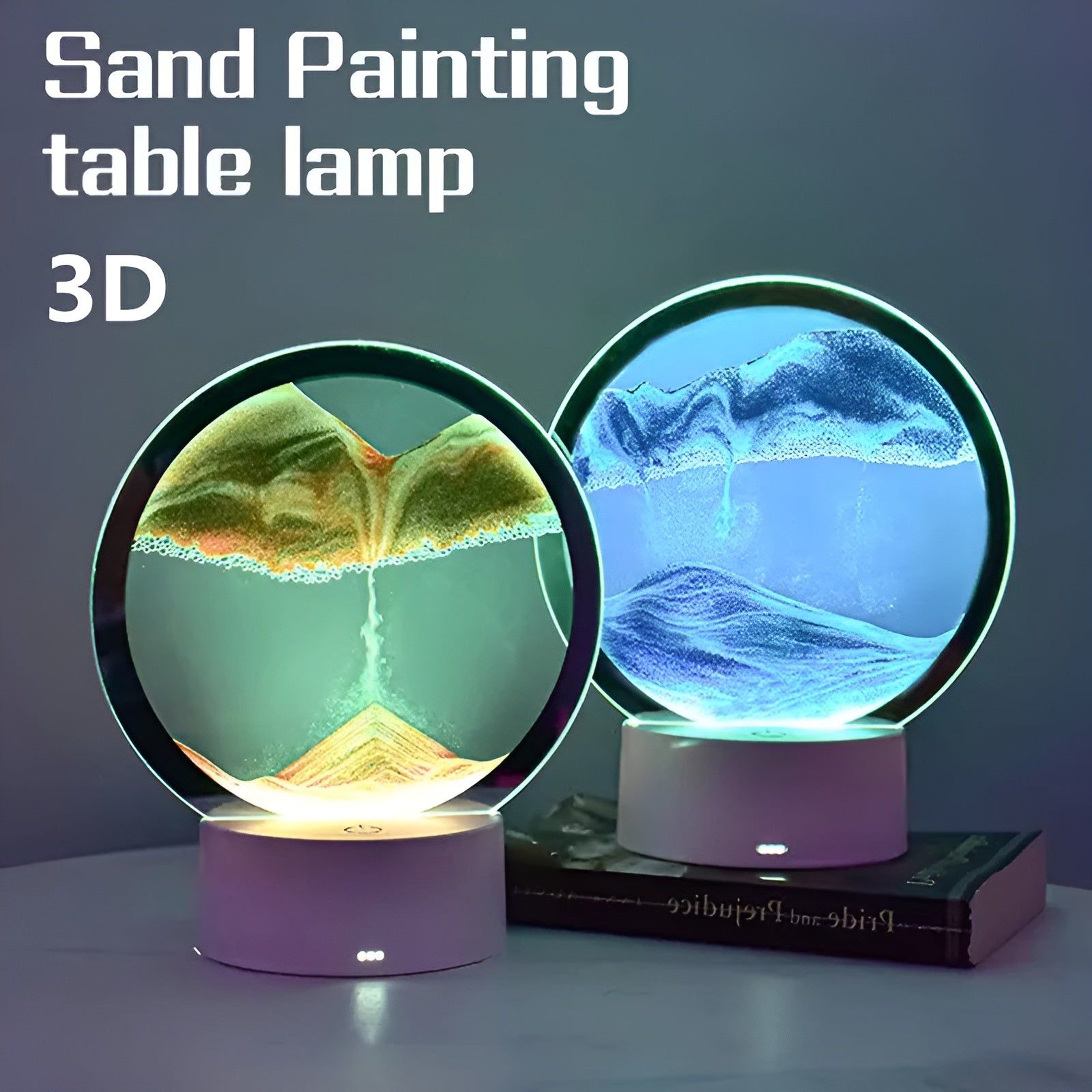 Quicksand Lamp - Sandmalerei LED-Nachtlicht für Warme Schlafzimmer-Atmosphäre - Elegare