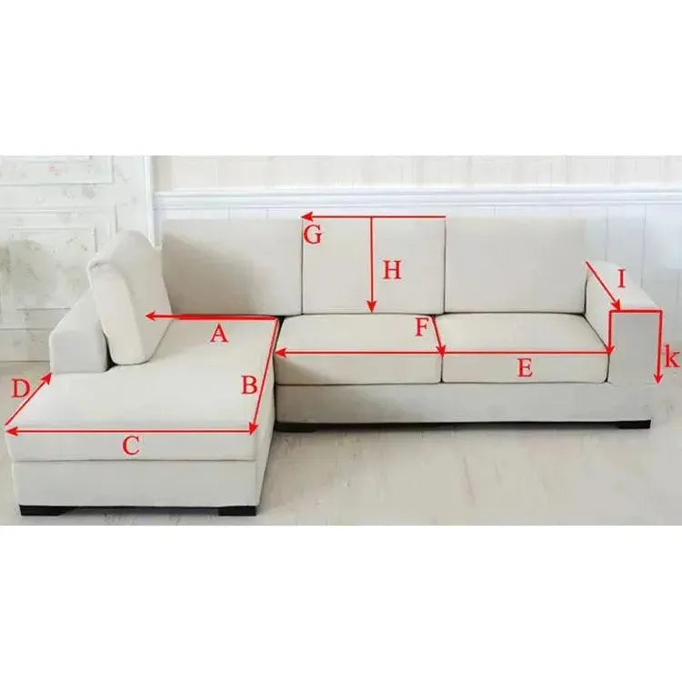 Fine - Rutschfester Sofaschoner L Form - Couchschoner - Elegare - DEA018 -   