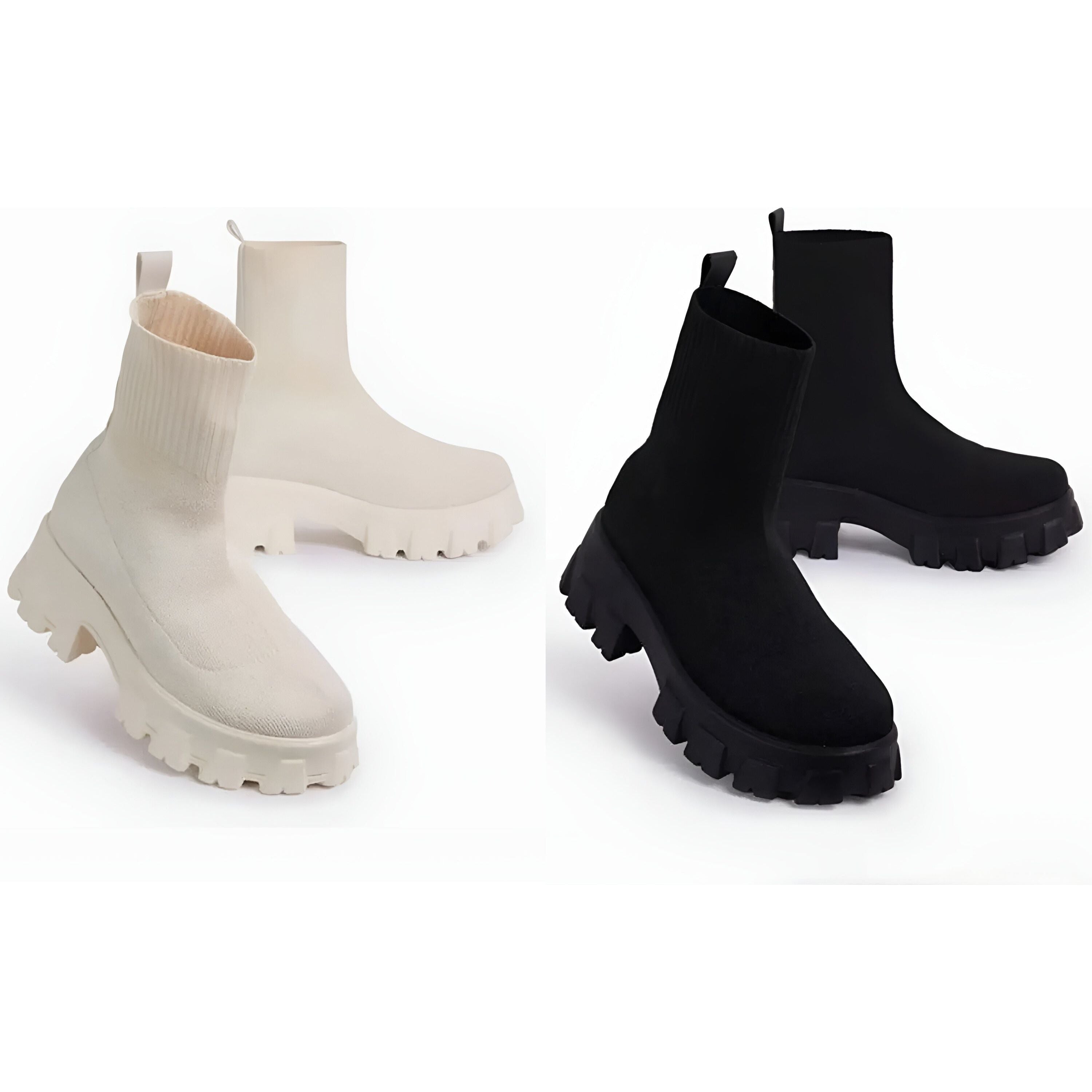 GlamFit Boots - Modische Stiefeletten mit dehnbarem Stoff Elegare