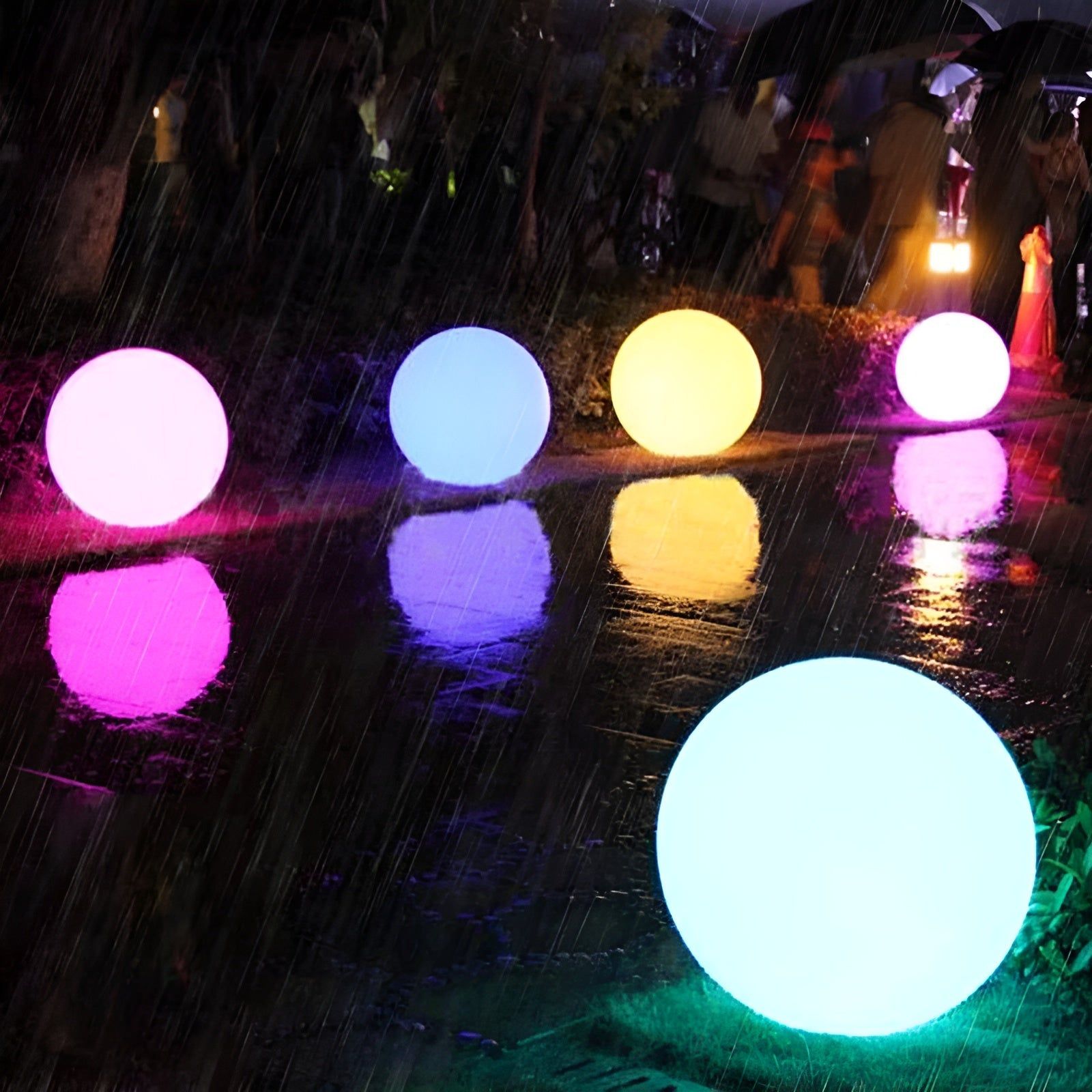 GlowBall Light - Wasserdichte, Farbwechselnde LED Gartenball-Lampe Elegare