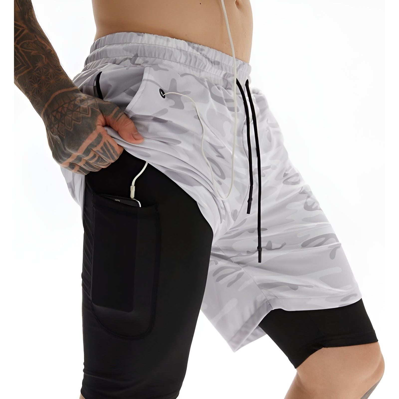 Markus Shorts - Doppelschichtige Fitness-Shorts für Männer Elegare