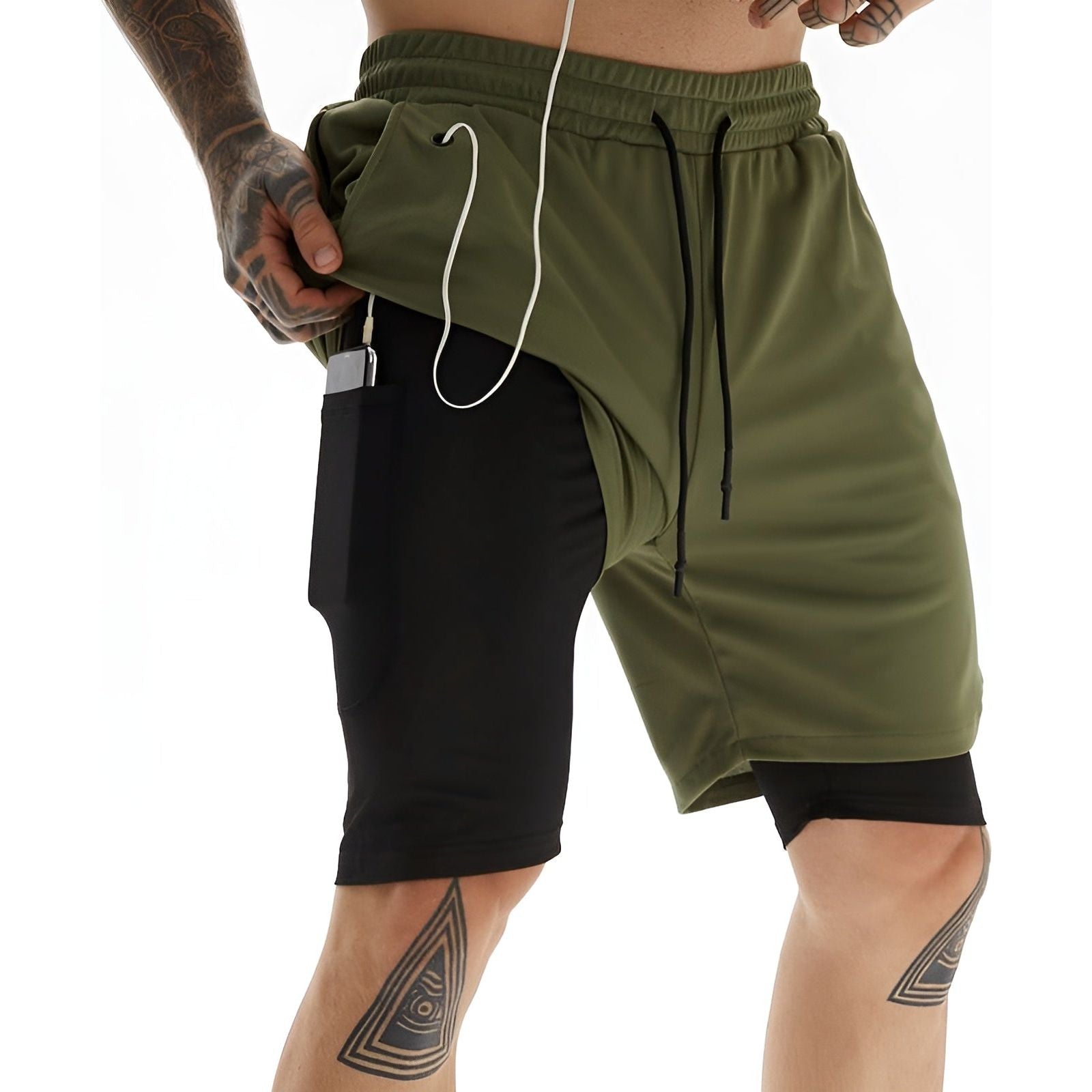 Markus Shorts - Doppelschichtige Fitness-Shorts für Männer Elegare