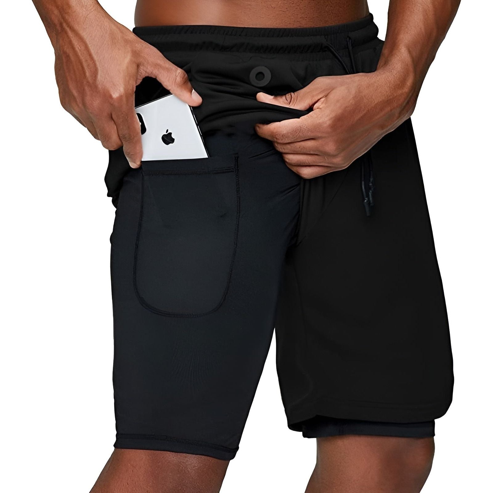 Markus Shorts - Doppelschichtige Fitness-Shorts für Männer Elegare