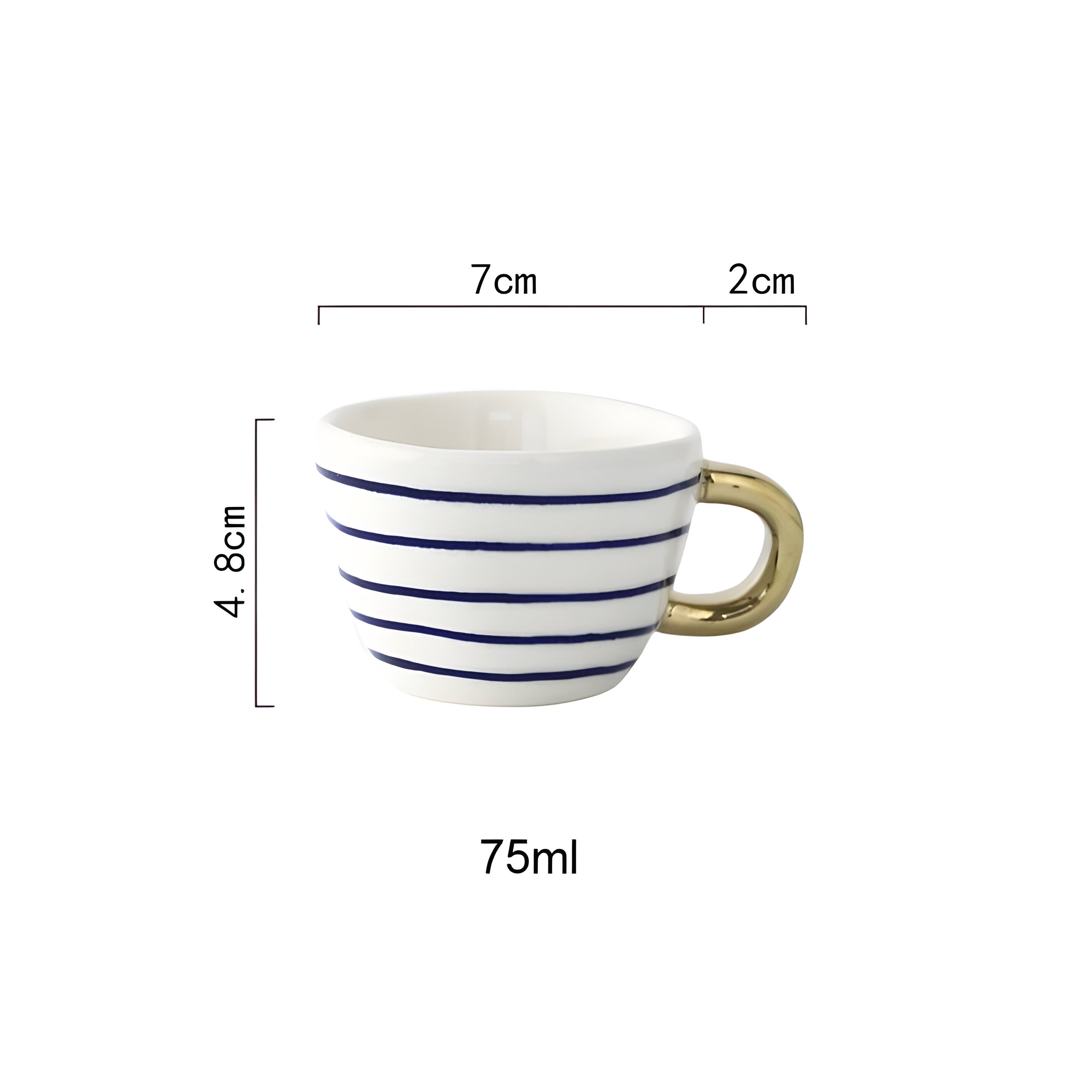Keramiktasse mit geometrischem Design – Stilvoll und modern | Ideal für Kaffee oder Tee