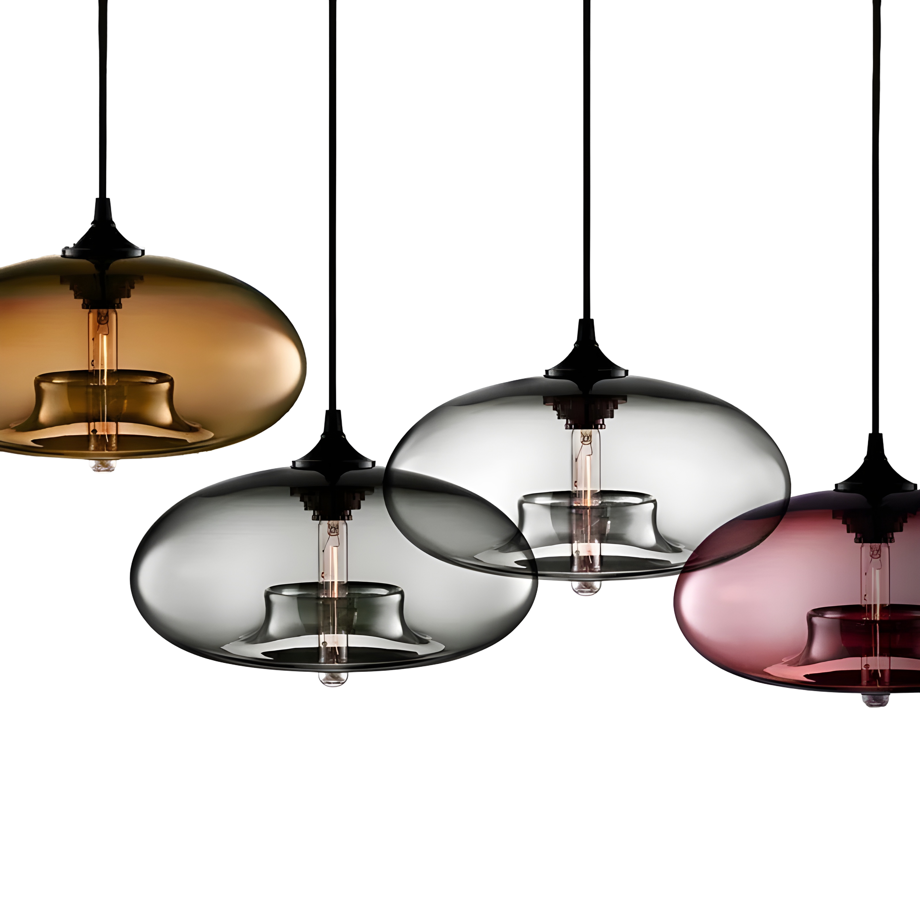 Glaspendelleuchte – Elegantes Design und Warmes Licht | Perfekt für Wohnzimmer und Essbereich