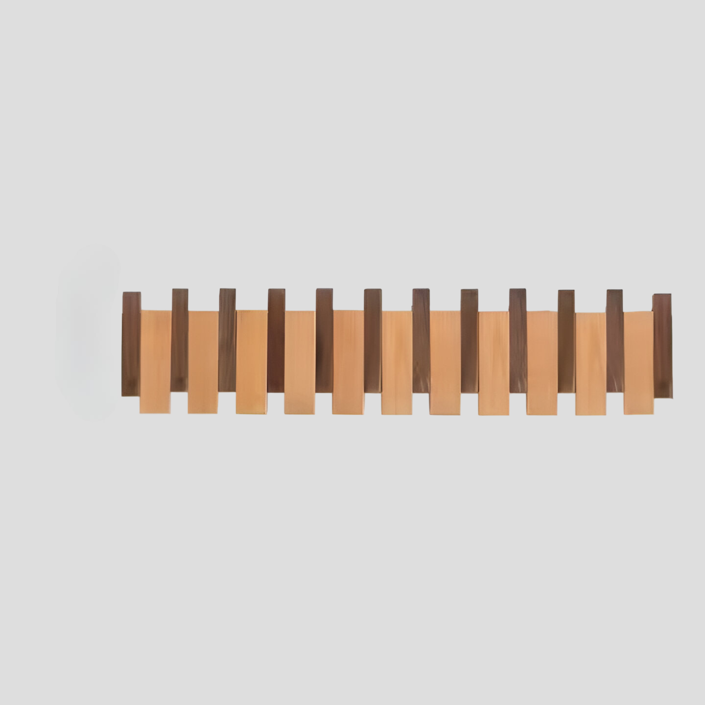 Holz-Wandhaken im Tastatur-Stil – Kreatives Design  | Ideal für Flur oder Tür