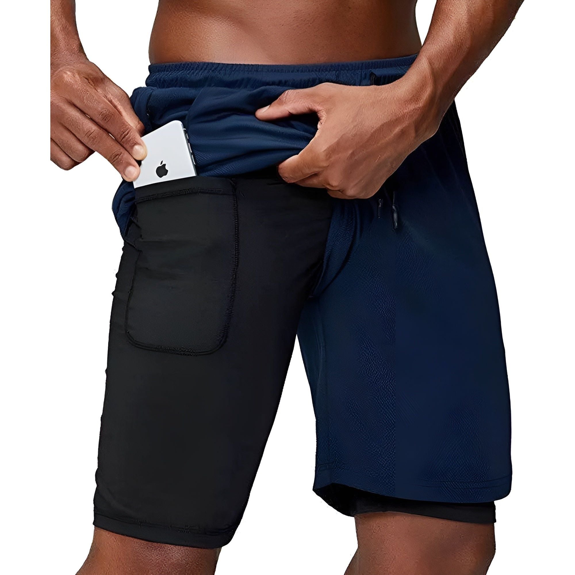 Markus Shorts - Doppelschichtige Fitness-Shorts für Männer Elegare