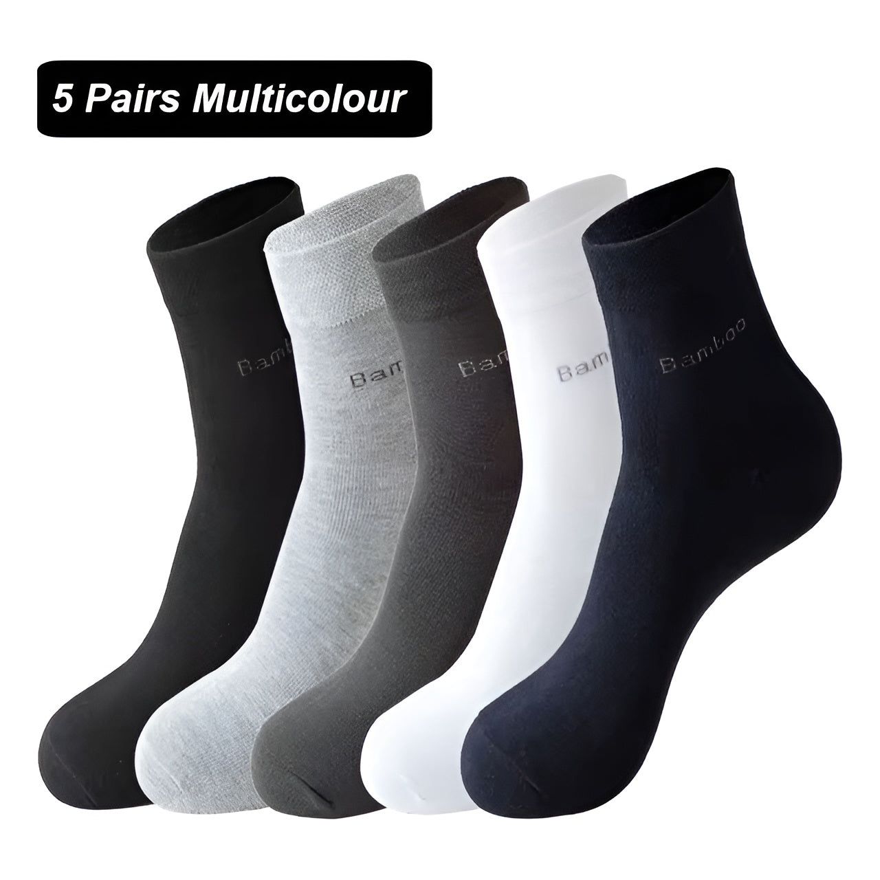 Heinrich Socken - Lässige atmungsaktive 5 Paar Premium Bambusfaser Socken Elegare