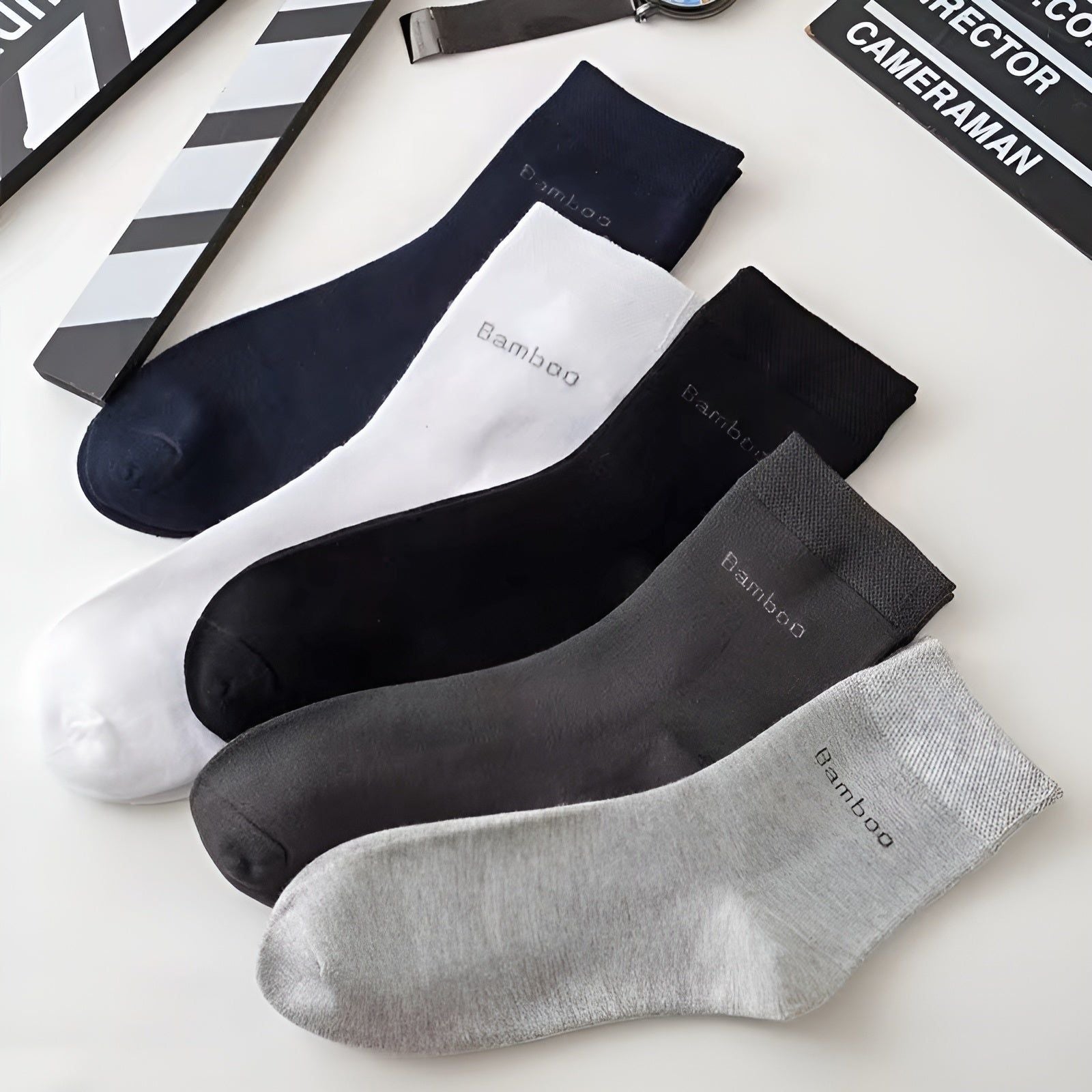 Heinrich Socken - Lässige atmungsaktive 5 Paar Premium Bambusfaser Socken Elegare