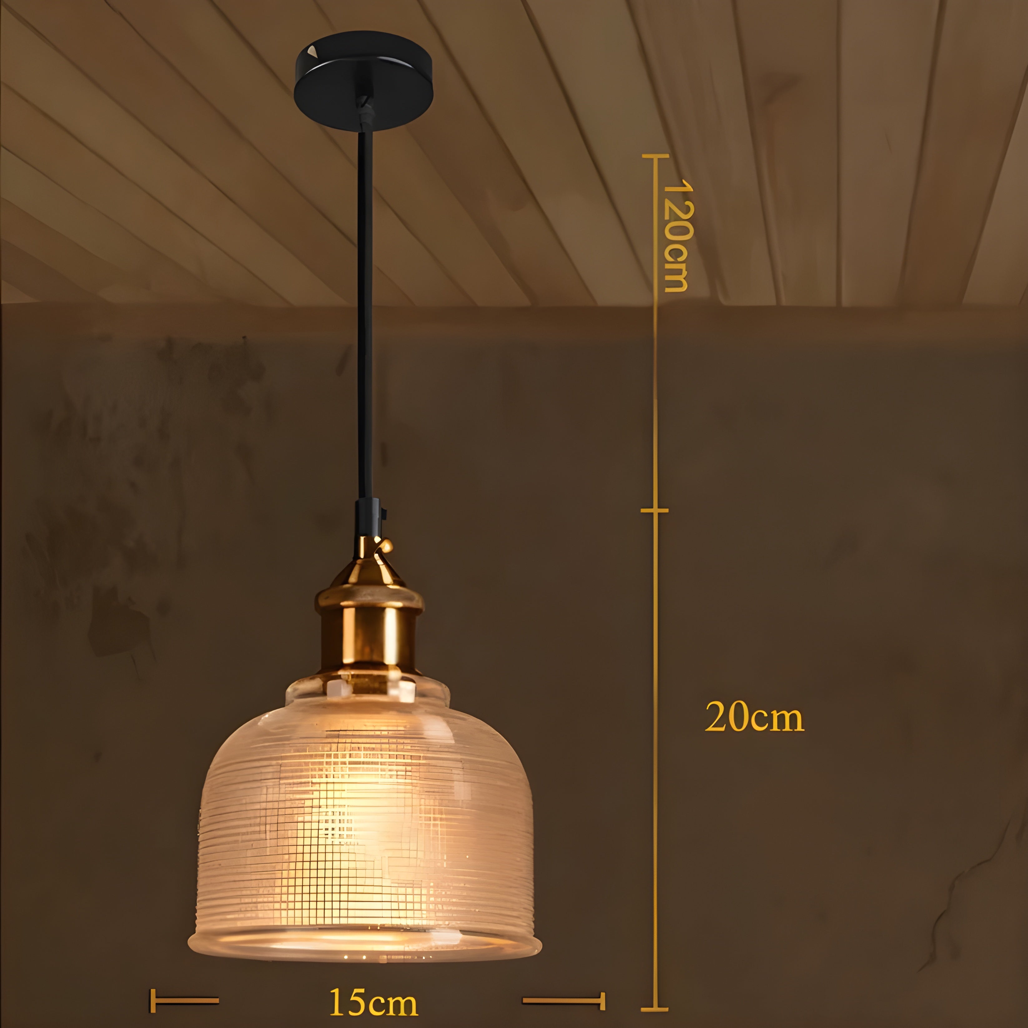 HeritageGlow Light - Glänzende Vintage-Glocken-Pendelleuchte