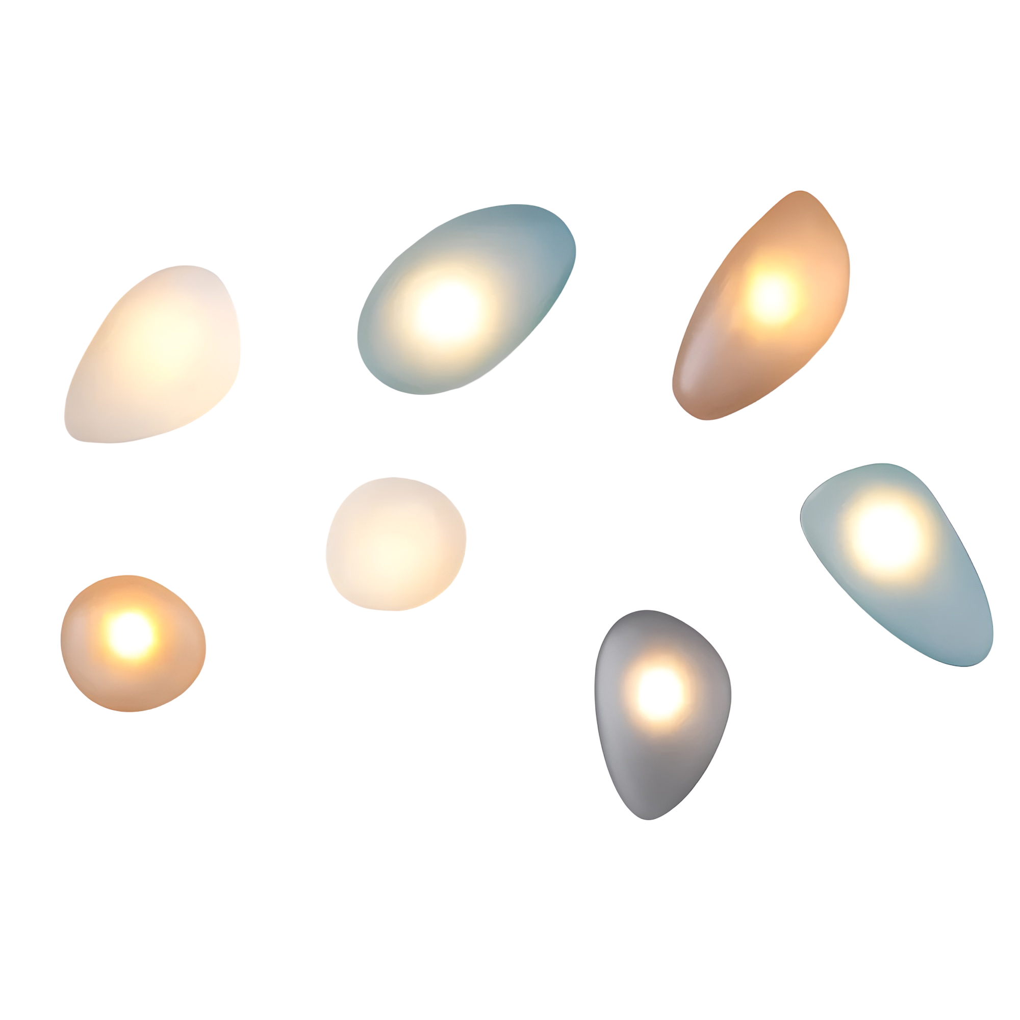 LED Wandleuchte in Kieselstein Design– Dekoratives nordisches Design für Wohnzimmer & Flur