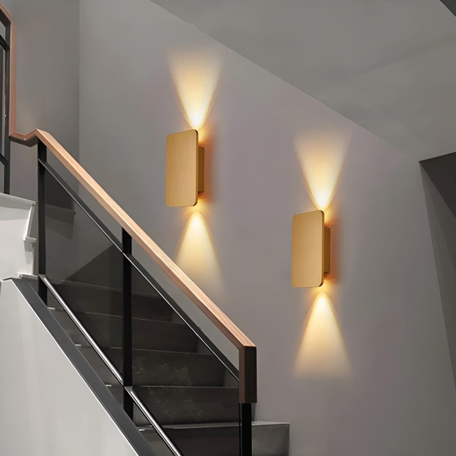 ScandiLuxe Light - Moderne rechteckige LED-Treppenhausleuchte