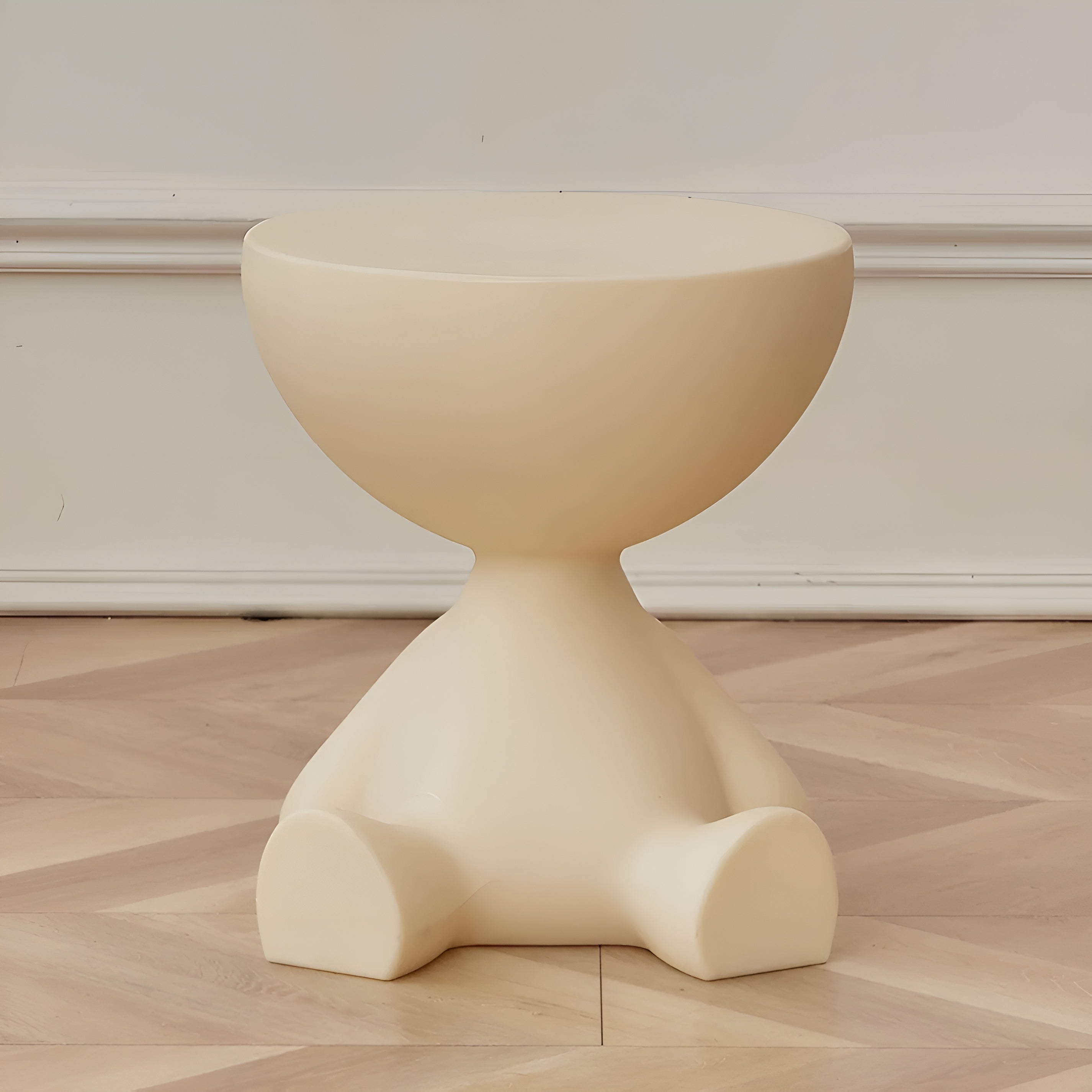 Runder Couchtisch – Luxuriös & Modern | Eleganter Wohnzimmertisch für Stilvolle Einrichtung - Cremefarben - Wohnzubehör