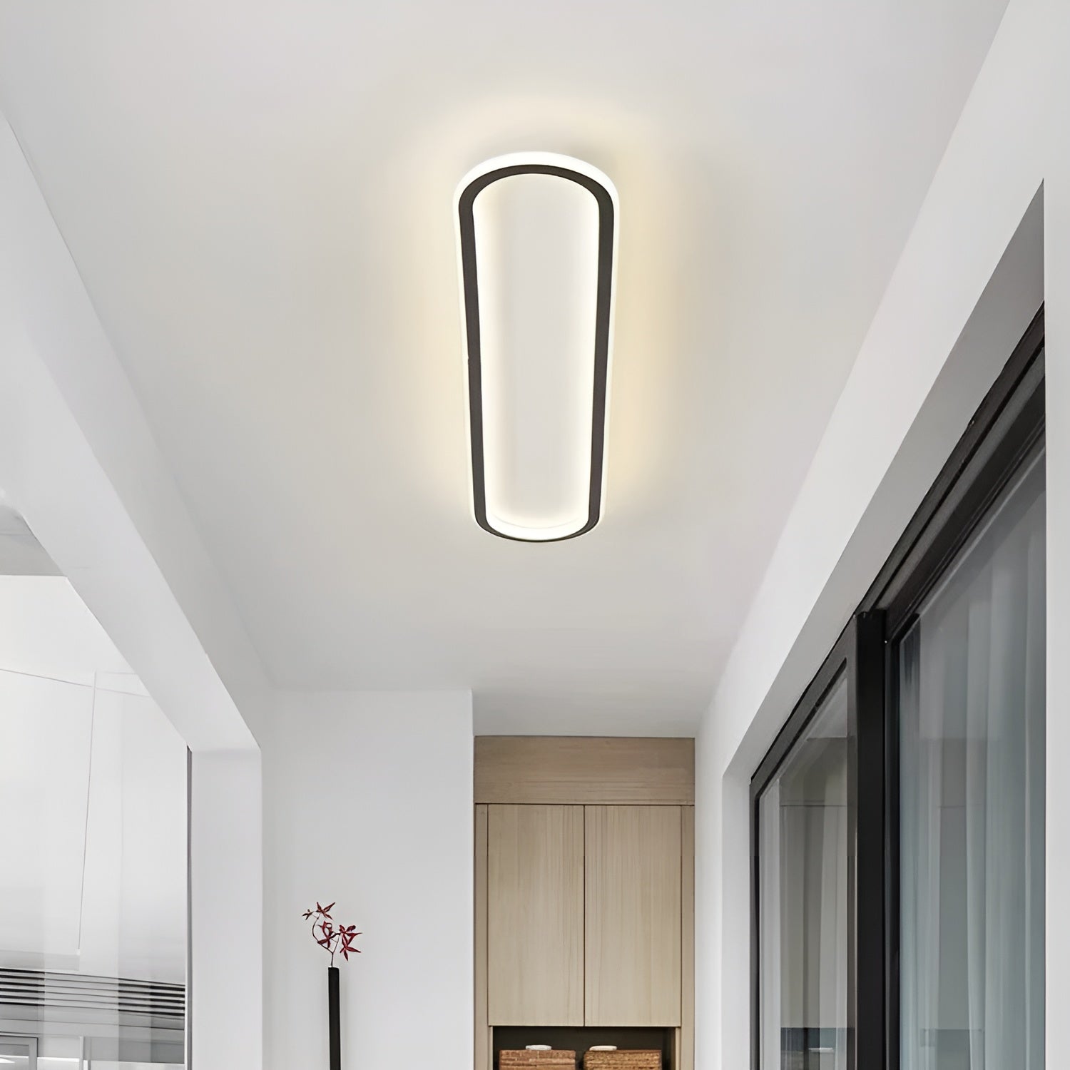LED-Deckenleuchte in Ovalform – Elegante  Modernes Design für Flur & Eingangsbereich