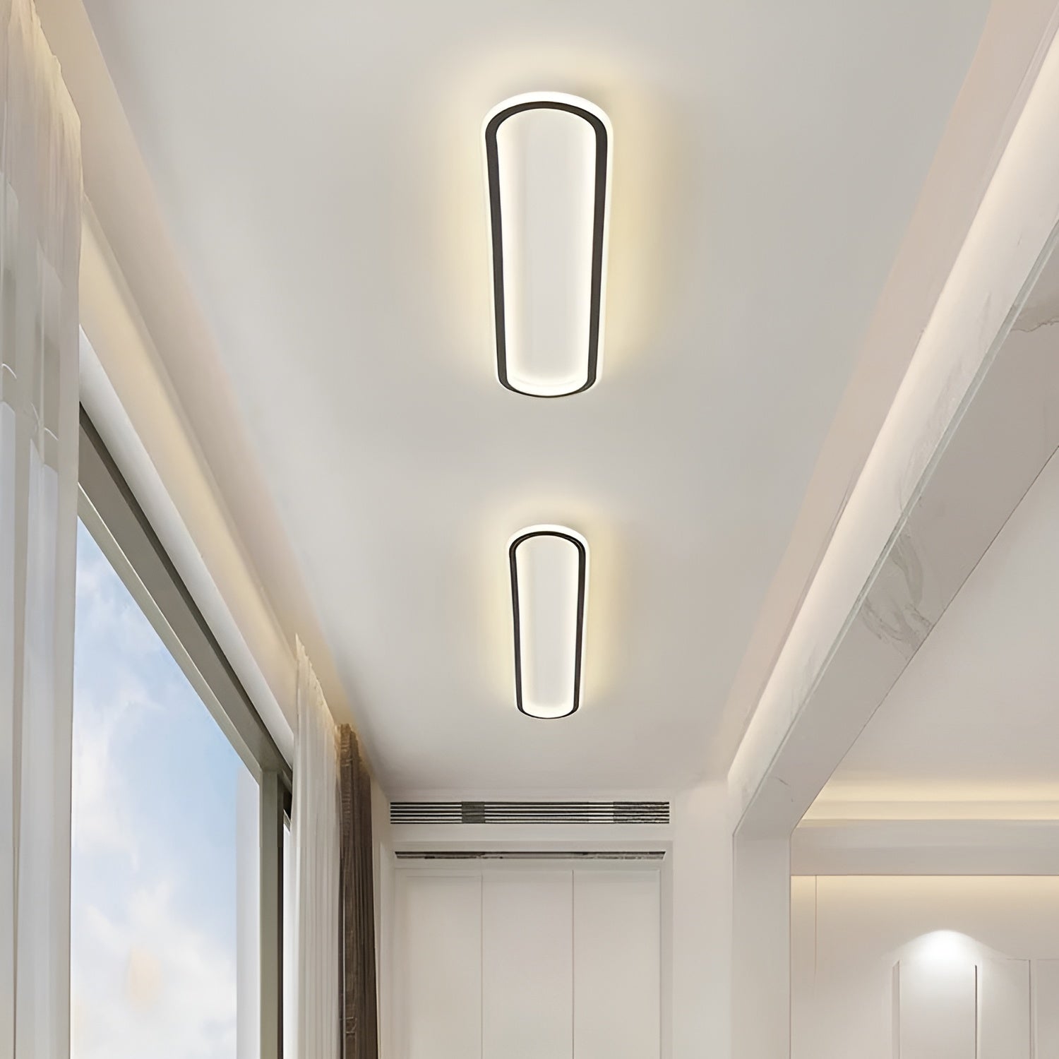 LED-Deckenleuchte in Ovalform – Elegante  Modernes Design für Flur & Eingangsbereich