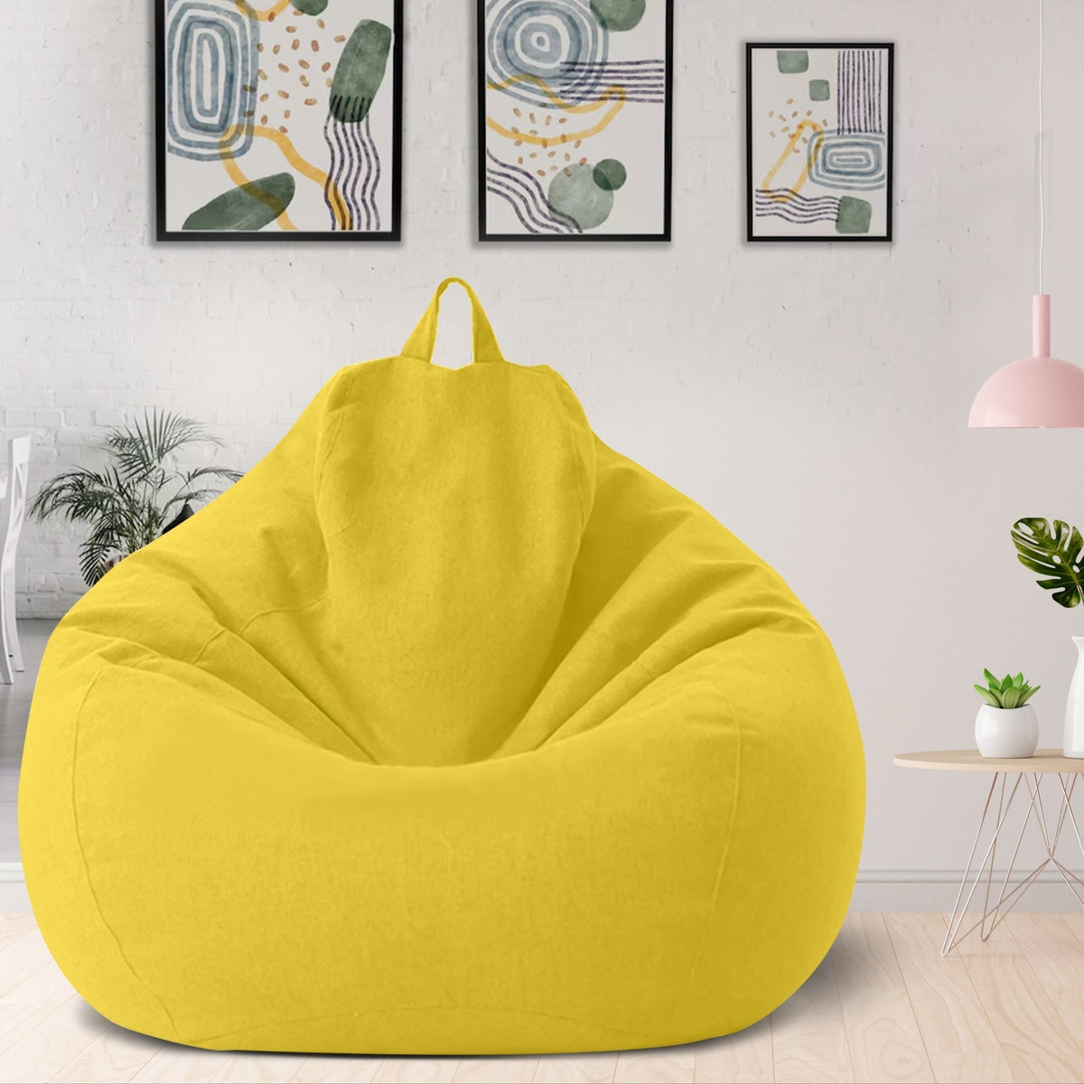 Sitzsack-Bezug in Beige – waschbar und langlebig